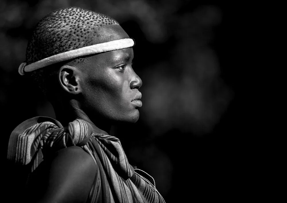 Femme de la tribu Bodi Omo Ethiopie - fotokunst von Eric Lafforgue