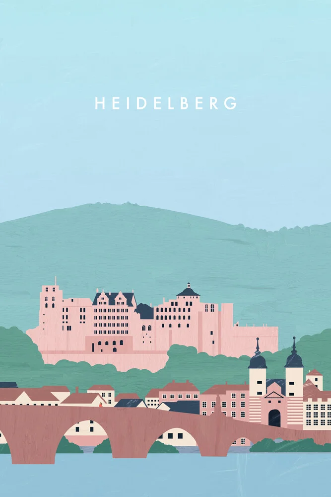 Vue sur la ville d'heidelberg - Photographie fineart de Katinka Reinke
