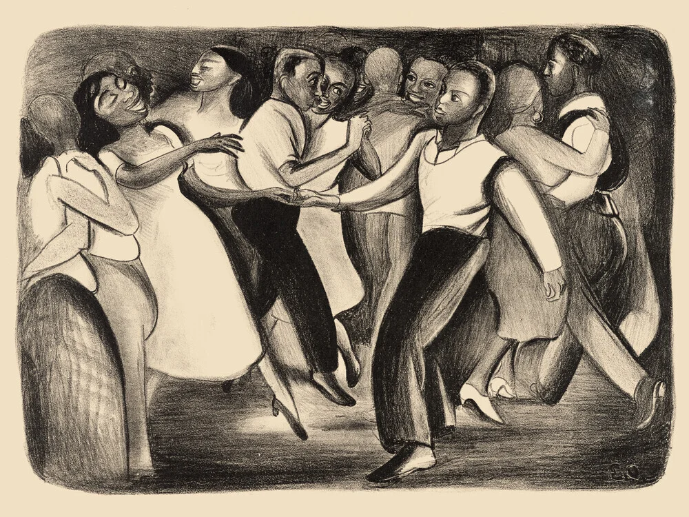 Elizabeth Olds: Harlem WPA Street Dance - Photographie d'art par Vintage Collection
