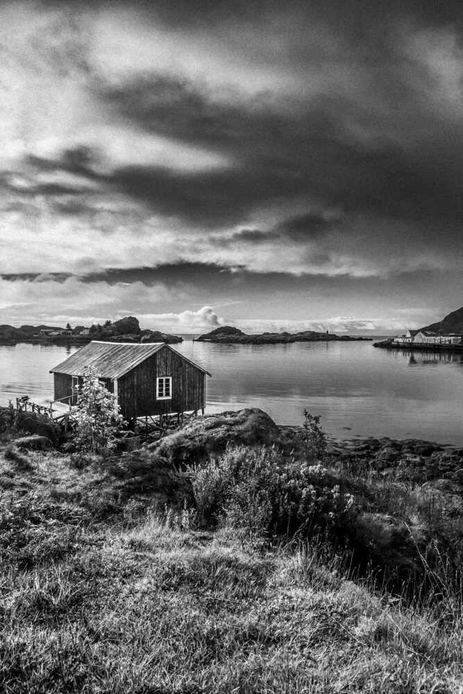 Cabane de pêcheur N&B - Photographie d'art de Christian Göran