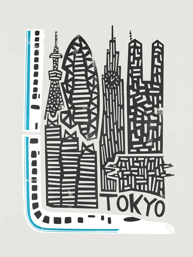 Paysage urbain de Tokyo - Photographie fineart par Fox And Velvet