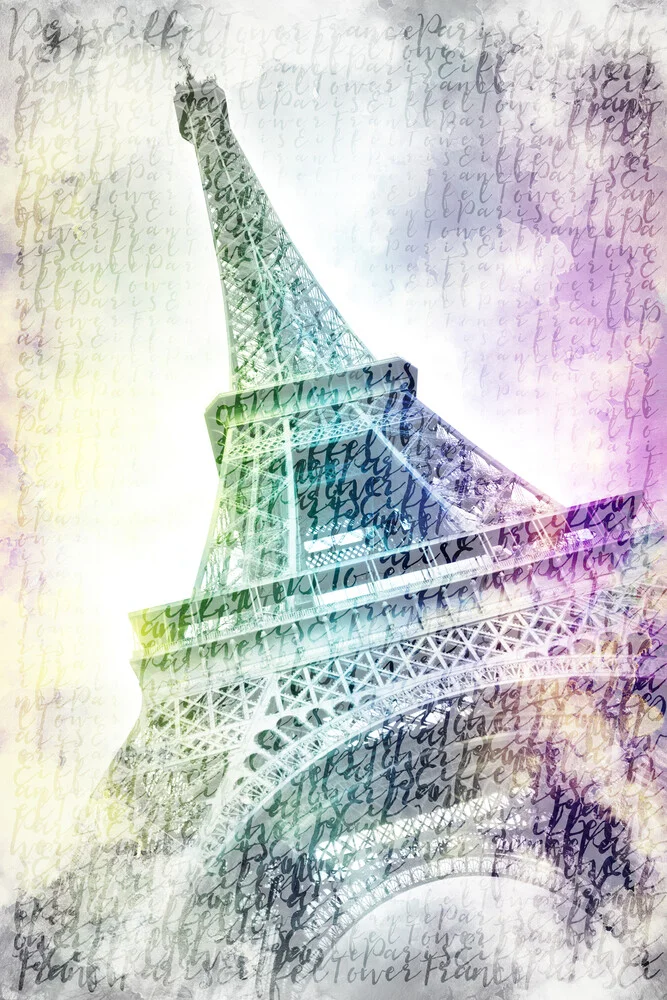 PARIS Aquarelle Tour Eiffel - Photographie fineart par Melanie Viola