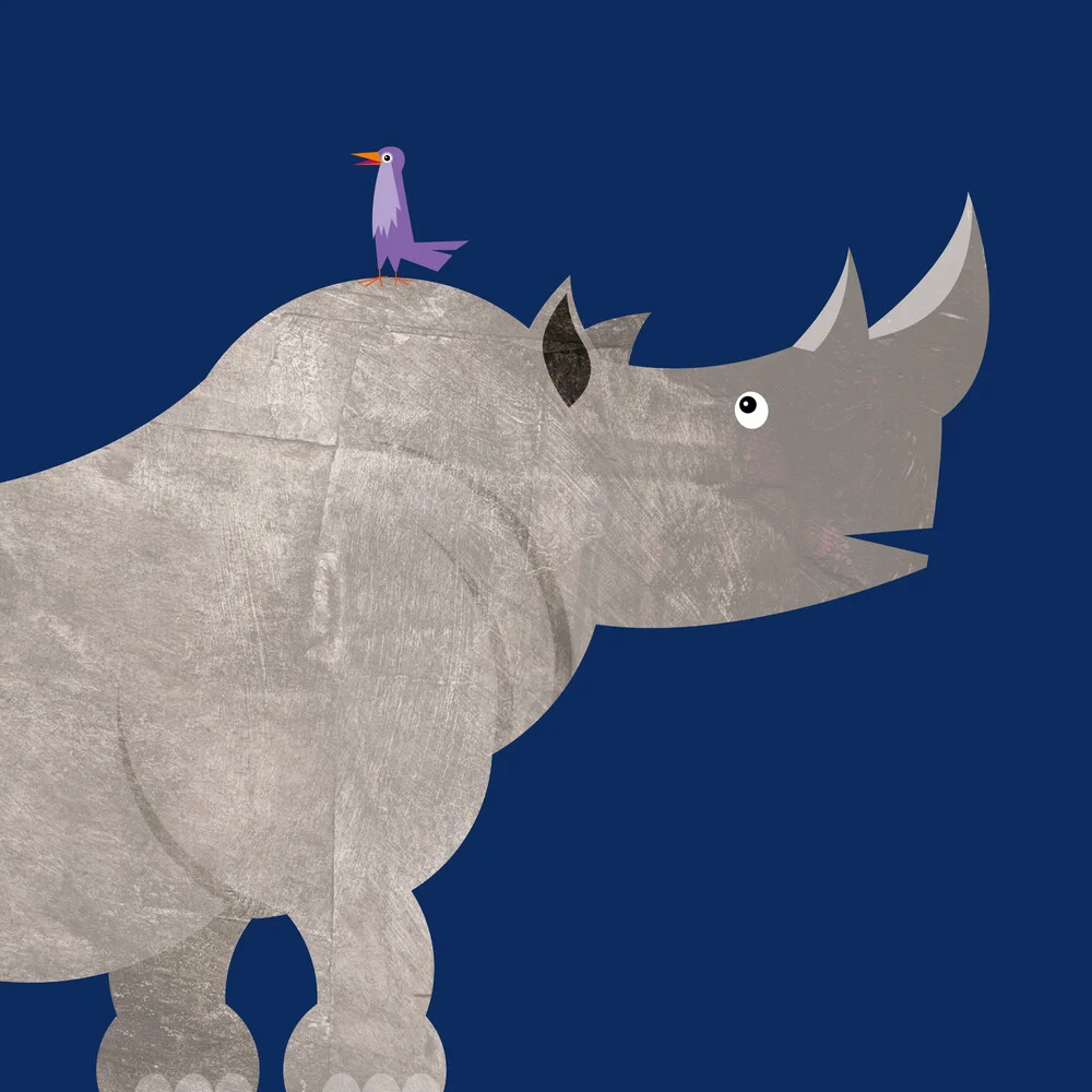 Kids Room Rhinoceros - Illustration pour enfants - Photographie fineart par Pia Kolle