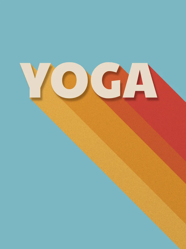 Typographie rétro yoga - Photographie fineart par Ania Więcław
