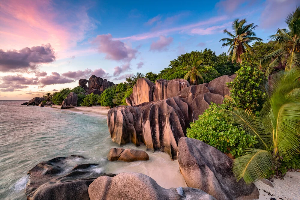 Belle plage aux Seychelles - Photographie fineart de Jan Becke