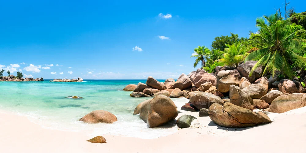 Plage de rêve aux Seychelles - Photographie fineart de Jan Becke