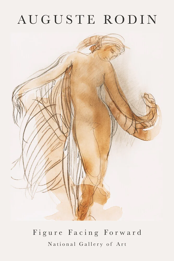 Figure tournée vers l'avant par Auguste Rodin - Photographie d'art par Art Classics