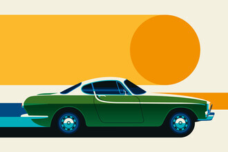 Bo Lundberg, voiture de sport vintage verte #3