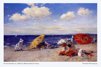 Art Classics, William Merritt Chase : Au bord de la mer - affiche d'exposition (Allemagne, Europe)