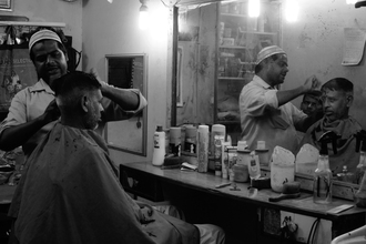 Jagdev Singh, Un barbier en action (Inde, Asie)