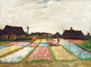Classiques de l'art, Vincent Van Gogh : Parterres de fleurs en Hollande - Pays-Bas, Europe)