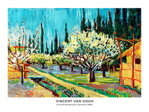 Classiques de l'art, Vincent Van Gogh : Verger bordé de cyprès - exh. poster