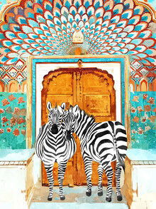 Uma Gokhale, Take Your Stripes Wherever You Go Painting (Inde, Asie)