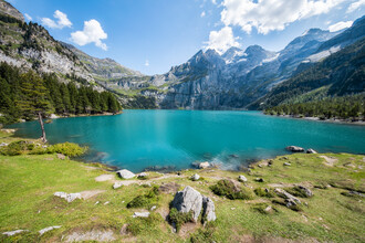 Jan Becke, Lac d'Oeschinen près de Kandersteg (Suisse, Europe)
