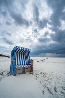 Jan Becke, Strandkorb am Strand auf Langeoog (Allemagne, Europe)