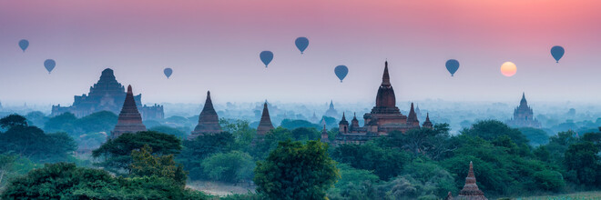 Jan Becke, Lever de soleil à Bagan (Myanmar, Asie)