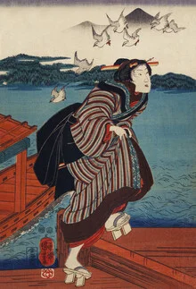 Utagawa Kuniyoshi: Sanbashi no Onna - Photographie fineart par Japanese Vintage Art