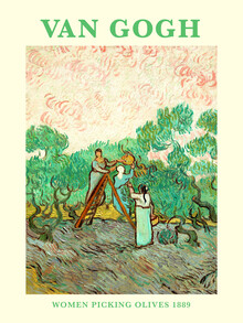 Classiques de l'art, femmes cueillant des olives (Vincent van Gogh) - France, Europe)