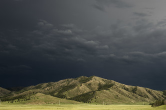Schoo Flemming, ciel noir sur les plaines mongoles - Mongolie, Asie)