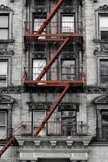 Franzel Drepper, Red fire stair, Manhattan - États-Unis, Amérique du Nord)