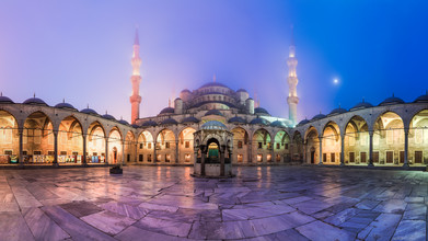 Jean Claude Castor, Istanbul - Panorama de la mosquée Sultan Ahmed I (Turquie, Europe)