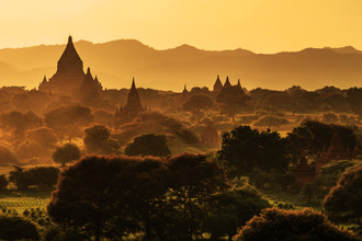 Jean Claude Castor, Birmanie - Coucher de soleil de Bagan