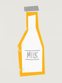Renard et velours, bouteille de lait du milieu du siècle