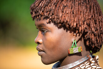 Miro May, épouse de Hamer (Éthiopie, Afrique)