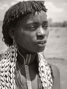 Phyllis Bauer, Femme au visage tatoué (Ethiopie, Afrique)