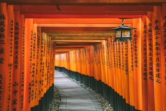 torii rouge à kyoto - Photographie d'art par Leander Nardin