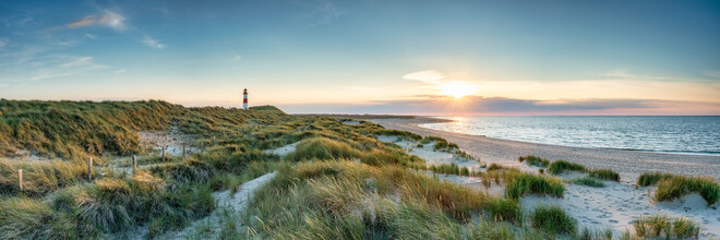 Jan Becke, Coucher de soleil sur la côte de la mer du Nord à Sylt
