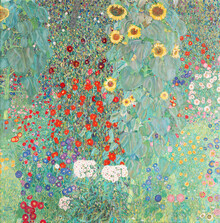 Classiques de l'art, Gustav Klimt : Jardin de campagne avec tournesols - Allemagne, Europe)