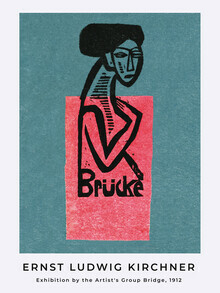 Classiques de l'art, Exposition poster du groupe d'artistes Brücke par Ernst Ludwig Kirchner - Allemagne, Europe)
