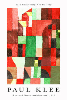 Classiques de l'art, architecture rouge et verte par Paul Klee