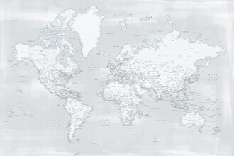 Rosana Laiz García, Carte du monde détaillée avec les villes Maeli froid (Espagne, Europe)