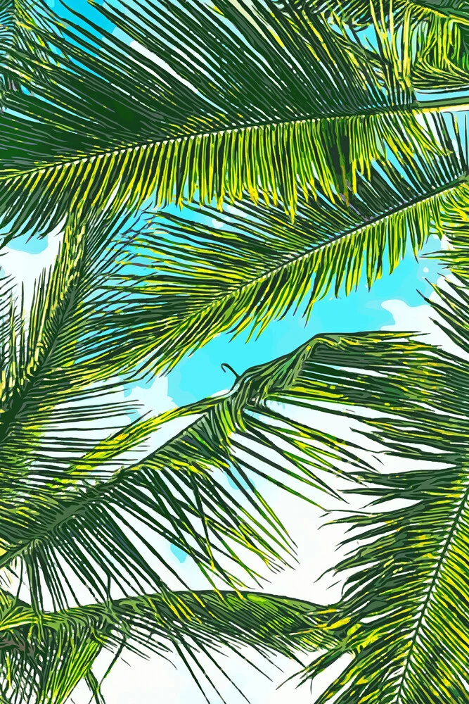Life Under Palm Trees, Colorful Bohemian Beachy - Fotografia Fineart di Uma Gokhale