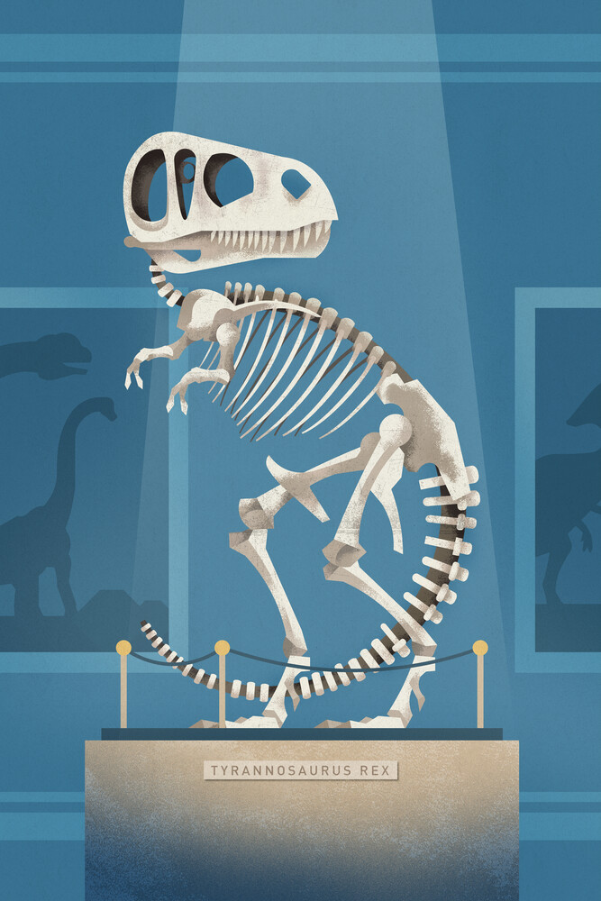 T-Rex Skeleton 2 - Fotografia artistica di Dieter Braun