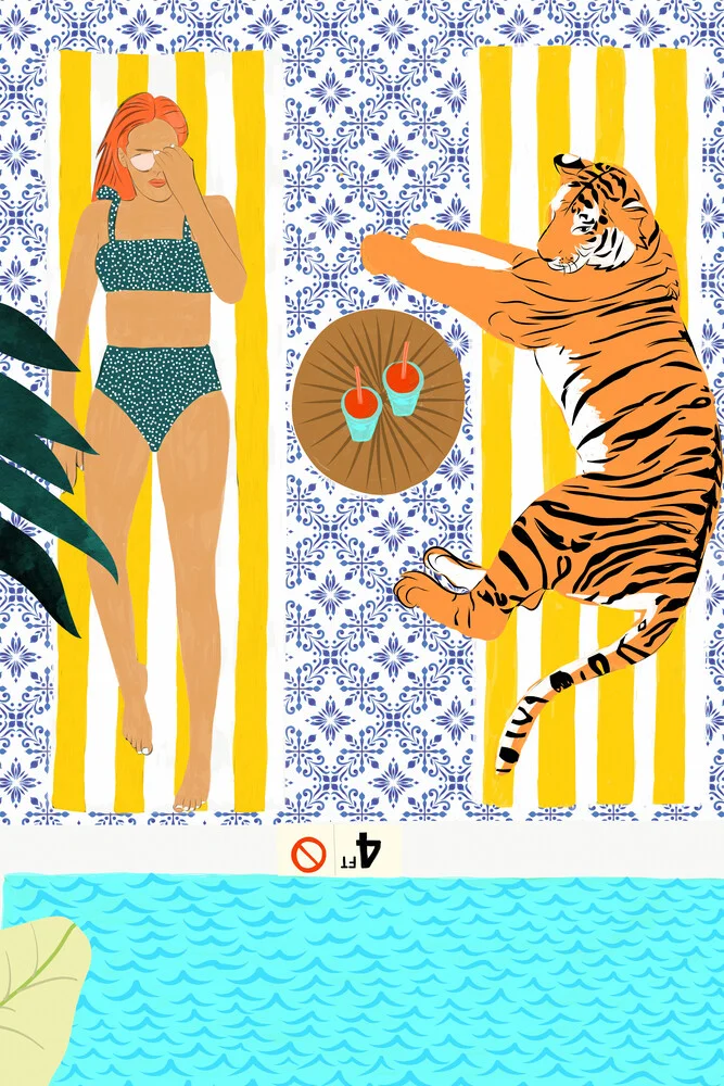 Come andare in vacanza con la tua tigre - Fotografia Fineart di Uma Gokhale