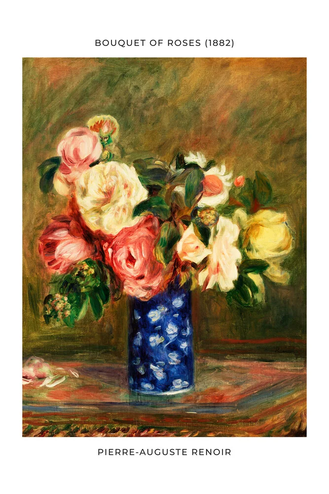 Pierre-Auguste Renoir: Le Bouquet de roses - mostra poster - Fotografia Fineart di Art Classics