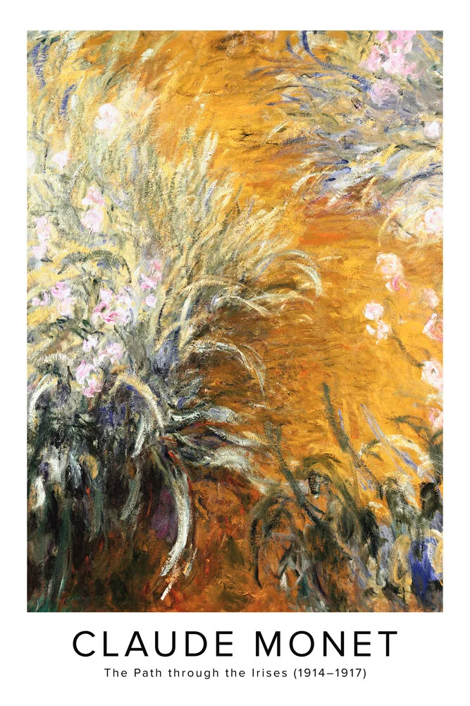 Claude Monet: Der Weg durch die Schwertlilien - Ausstellungsposter - foto d'arte di Art Classics