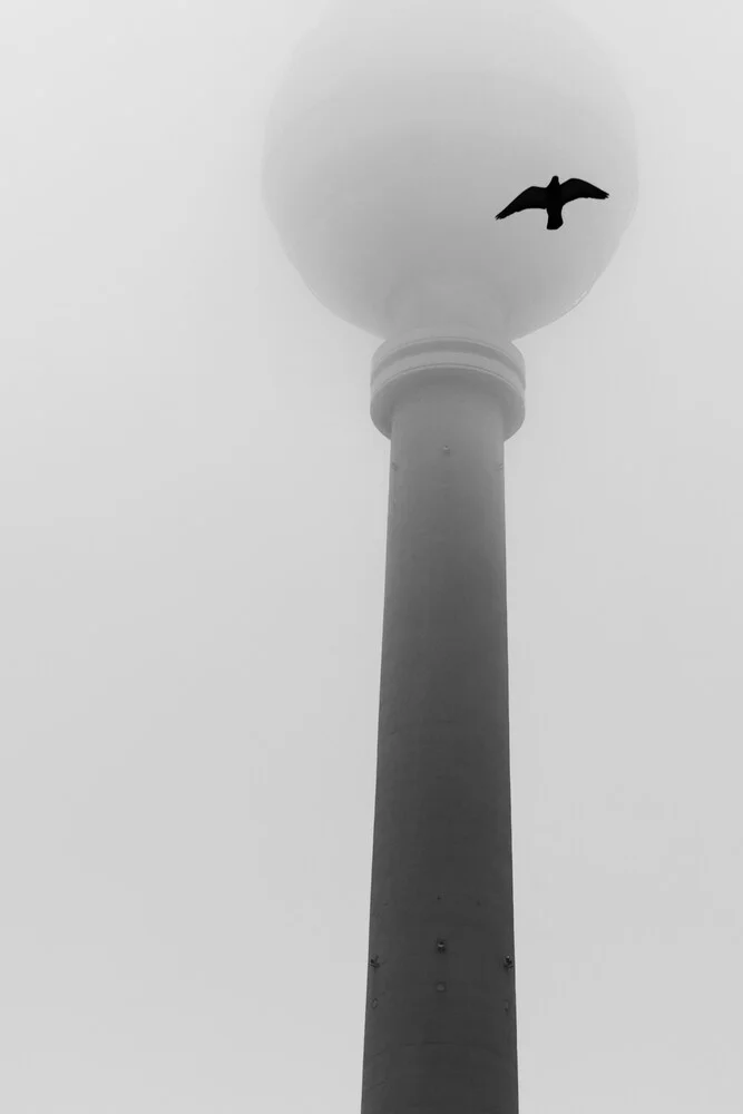 Torre della TV di Berlino nella nebbia - Fotografia Fineart di Nadja Jacke