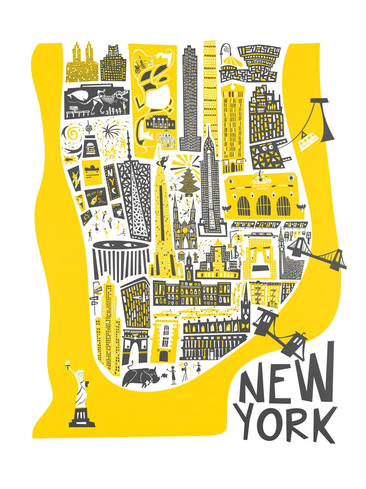 Mappa di Manhattan - Fotografia Fineart di Fox And Velvet