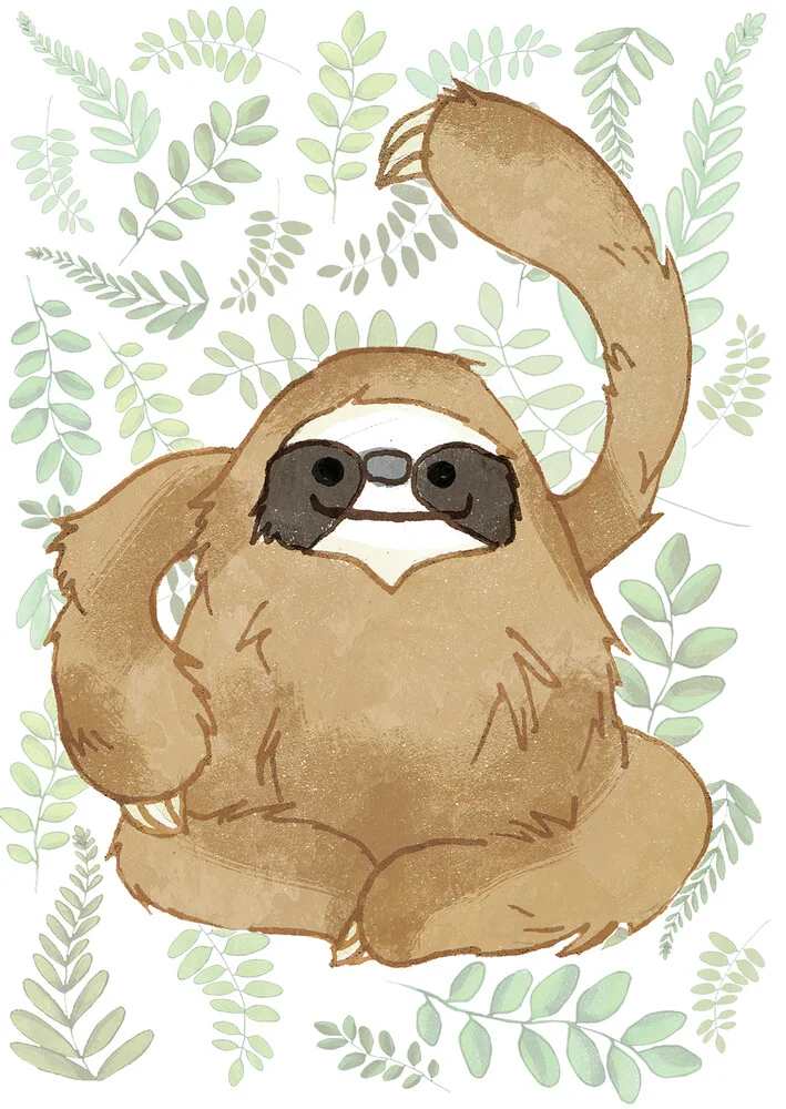 Happy Sloth - Fotografia Fineart di Katherine Blower