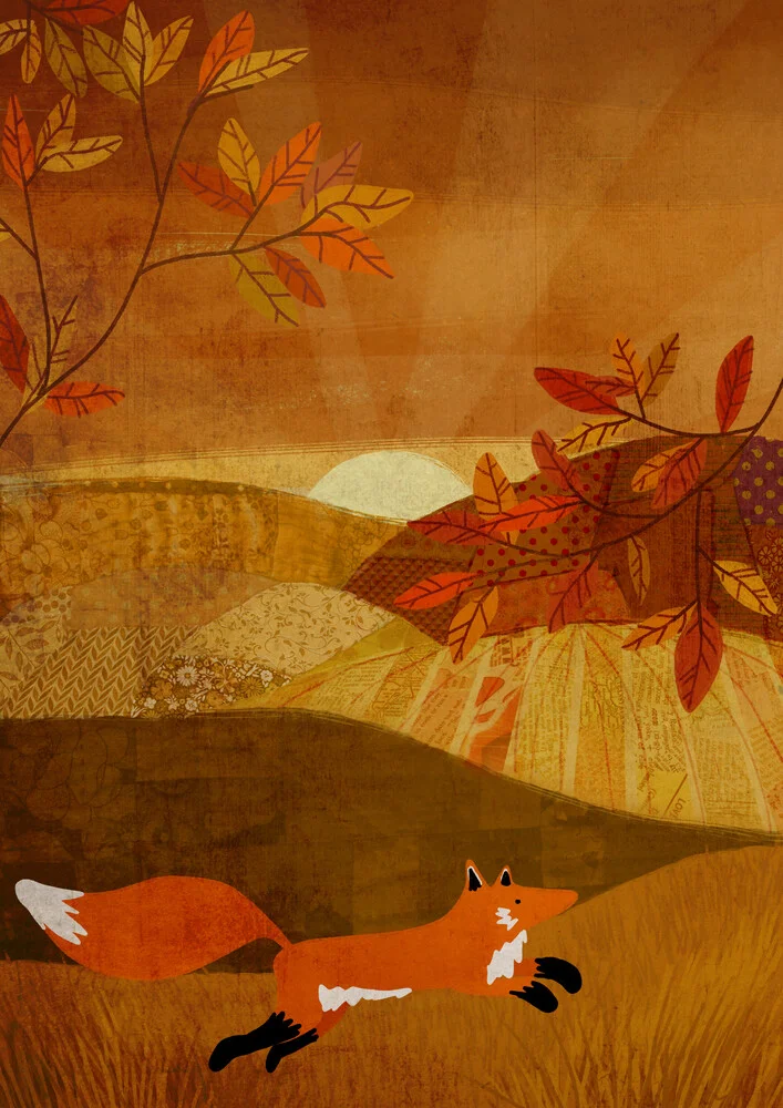 Fox in fuga - Fotografia Fineart di Katherine Blower