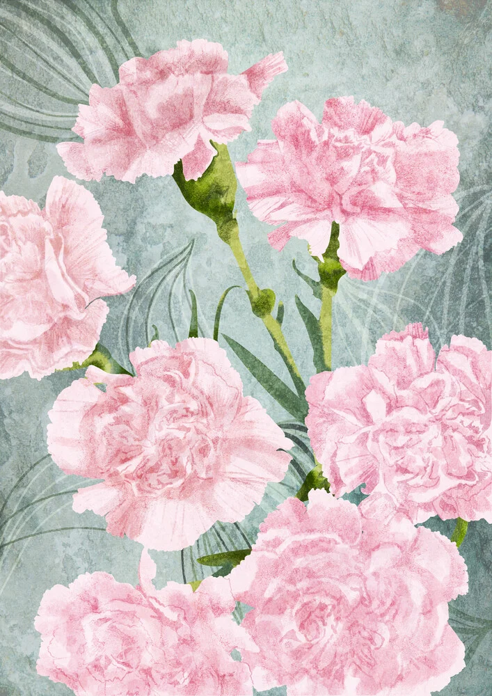 Garofani rosa - Fotografia Fineart di Katherine Blower