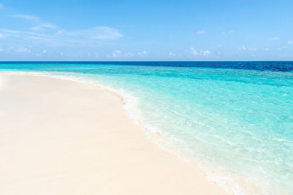 Bellissima spiaggia alle Maldive - Fotografia Fineart di Jan Becke