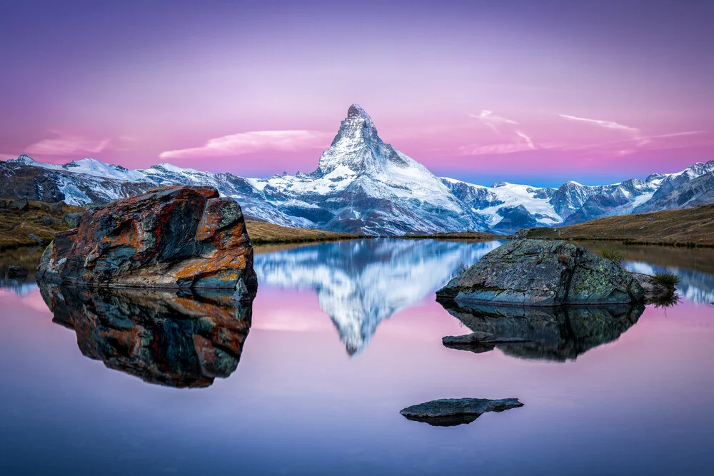 Stellisee und Matterhorn vicino a Zermatt - Fotografia Fineart di Jan Becke