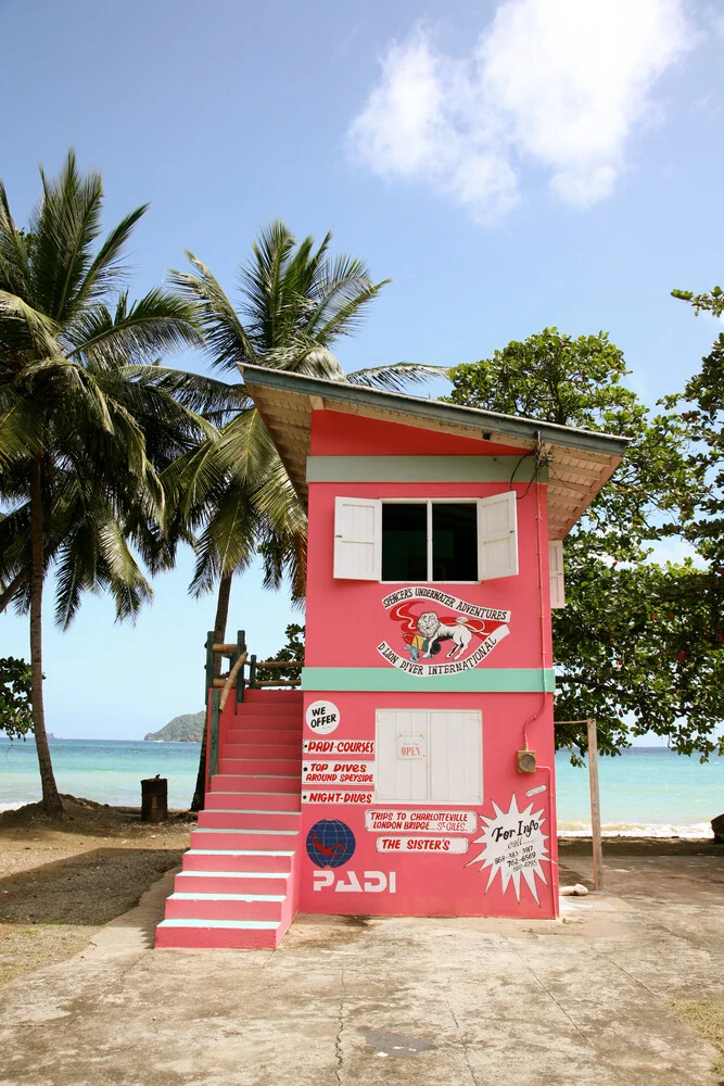 Buntes Haus auf Tobago - Fotografia Fineart di Lioba Schneider