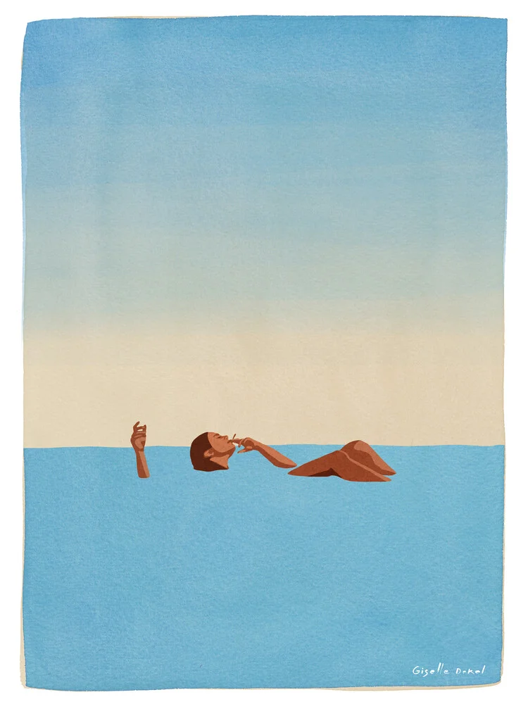Floating in the Sea - Fotografia Fineart di Giselle Dekel