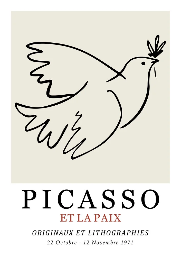 Picasso Friedenstaube - Et La Paix - foto d'arte di Art Classics